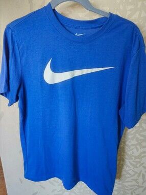Nike Royal Blue Short Sleeve Tee with White Swoosh